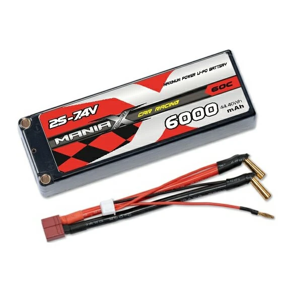 2S-7.4V 6000mAh 60C ہارڈ کیس ریسنگ کار بیٹری