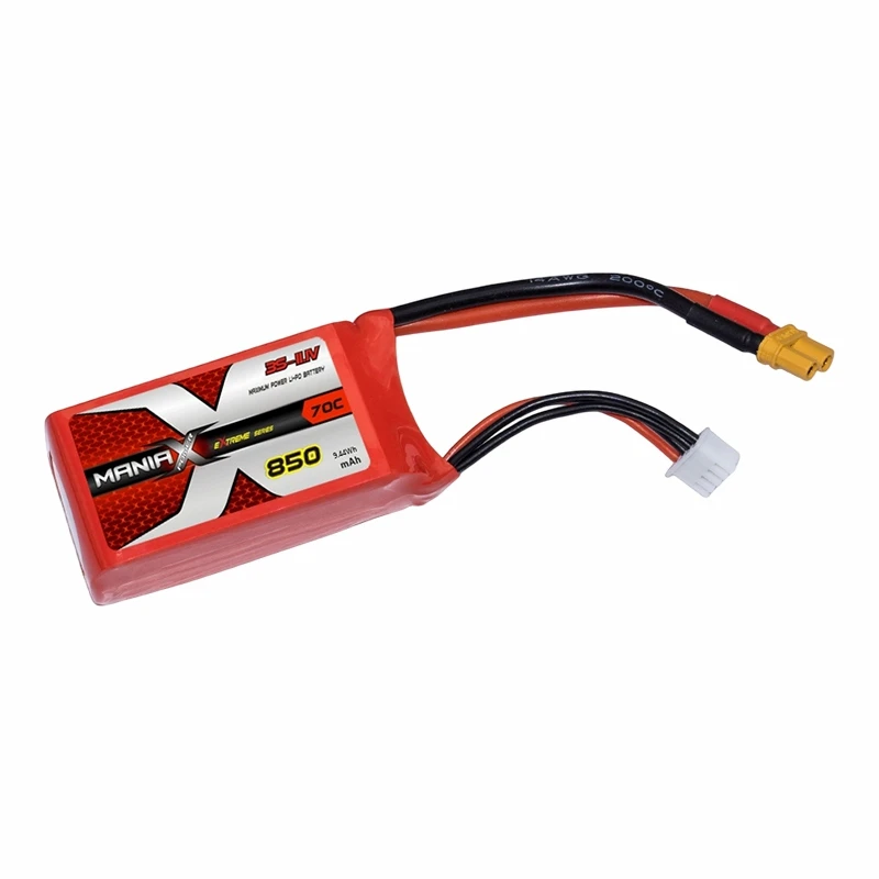 3S-11.1V 850mAh 70C Lipo بیٹری