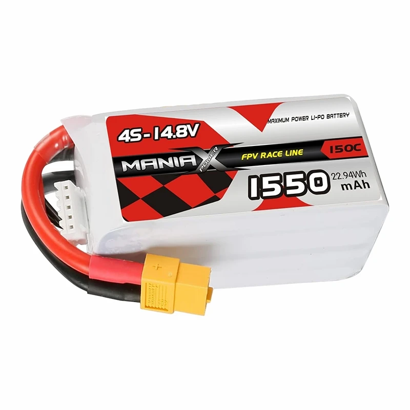 4S-14.8V 1550mAh 150C FPV ریسنگ Lipo بیٹری