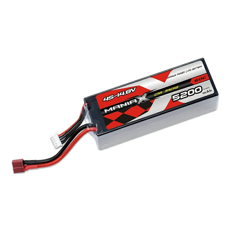 4S-14.8V 5200mAh 60C ہارڈ کیس ریسنگ کار بیٹری